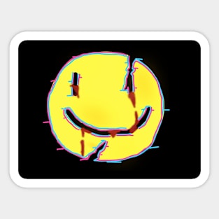 Glitch Smile Sticker